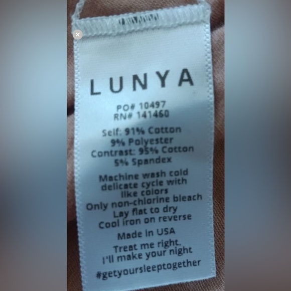 Lunya Restore Muscle Tank Sleep Shirt Size Small Black Sleeveless Top - Picture 6 of 7